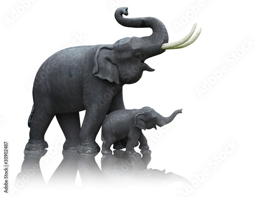 Statue Of Mother And Baby Elephant Stock Photo Royalty Free Statue Of Mother And Baby Elephant