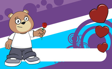 teddy bear kid cartoon background7