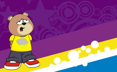 teddy bear kid cartoon background6