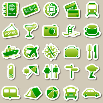 Travel Green Stickers