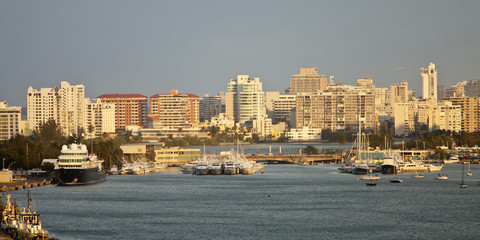 san juan skyline and harbor