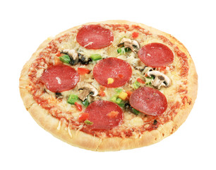 Salami pizza