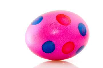 Pink painted easter egg