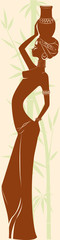 stylized african girl.vector illustration