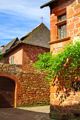 Old traditional French house. Collonges La Rouge