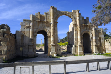 The South gate in Jerash. Jordan