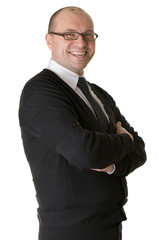 Portrait of smiling businessman.