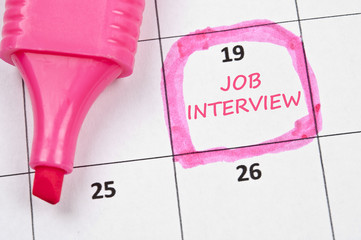 Job interview mark