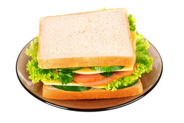 Sandwich isolated on white