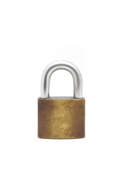 Naklejka premium old Lock isolated on white