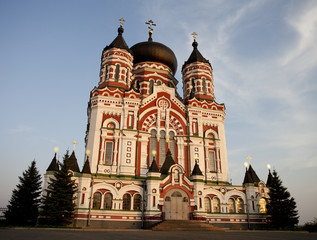 Fototapeta na wymiar Pantaleon Cathedral of Christian Orthodox convent in Kiev