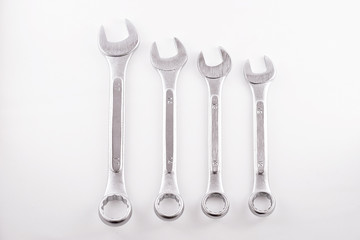 Set of Four Different Size Combination Wrenches