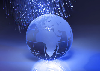 world map technology style