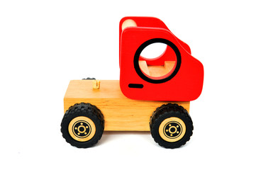 Wooden toy car truck