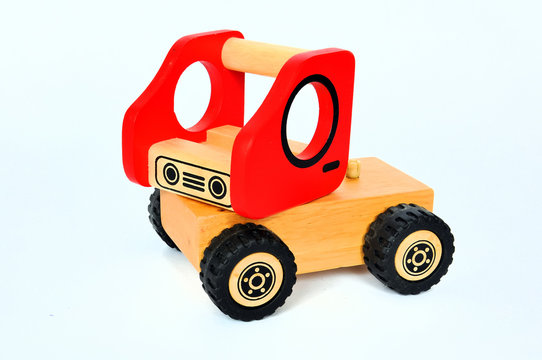 Wooden toy car truck