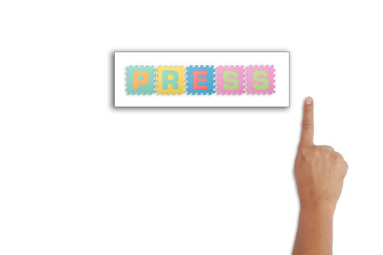 finger pressing word
