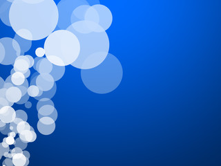 White Bubbles On Blue Background