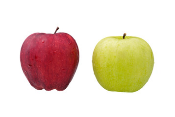 red and green apples