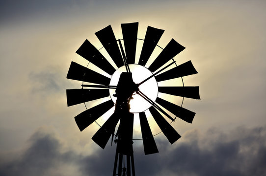 Windmill silhouette