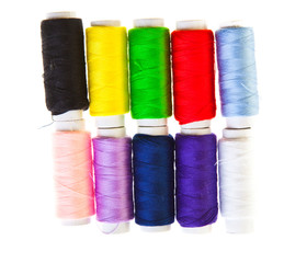 Colorful sewing threads