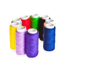 Colorful sewing threads