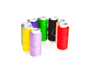Colorful sewing threads