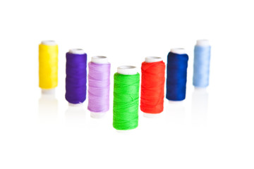 Colorful sewing threads
