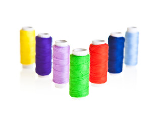 Colorful sewing threads