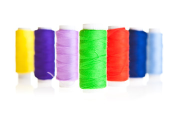 Colorful sewing threads