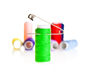 Colorful sewing threads