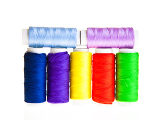 Colorful sewing threads