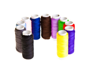 Colorful sewing threads
