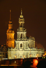 Dresden Hofkirche Nacht - Dresden Catholic Court Church night 06