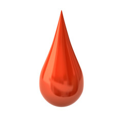 Obraz premium Ink drop isolated on white background