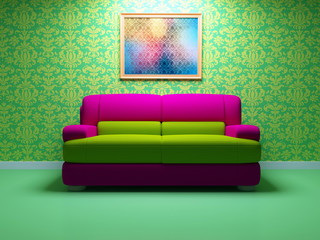 bright interior design of modern living room