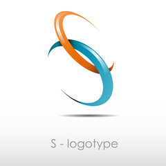 Logo letter S, orbits   Vector © puckillustrations