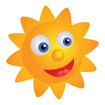 Smiling sun, vector illustration EPS version 8