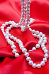jewels on white satin