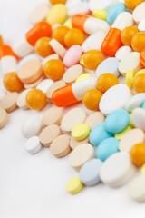 Colorful tablets with capsules