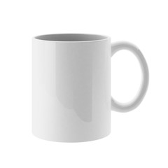 3d render of white mug