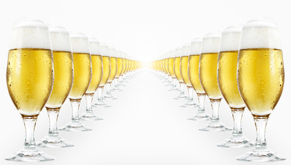 Bierglas Reihe rund Blendenfleck