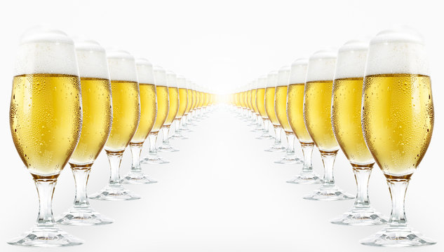 Bierglas Reihe rund Blendenfleck