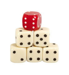 pyramid of gaming dice