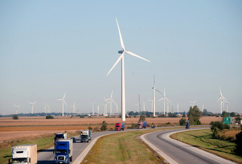 Wind turbine and highway