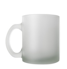 Frosted mug on a white background