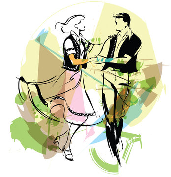 illustration of dancers.