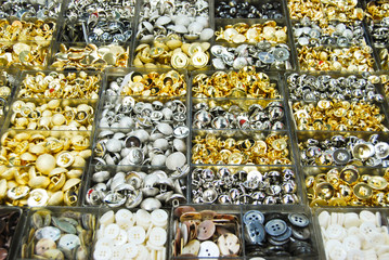 vintage clothes buttons in market
