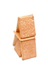 Ein Turm aus Butterkeksen