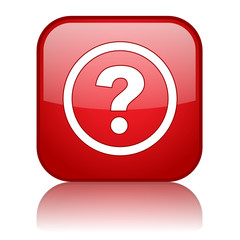 QUESTION MARK Web Button (questions and answers help faqs icon)