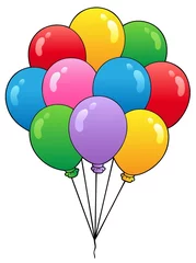 Photo sur Plexiglas Pour enfants Group of cartoon balloons 1